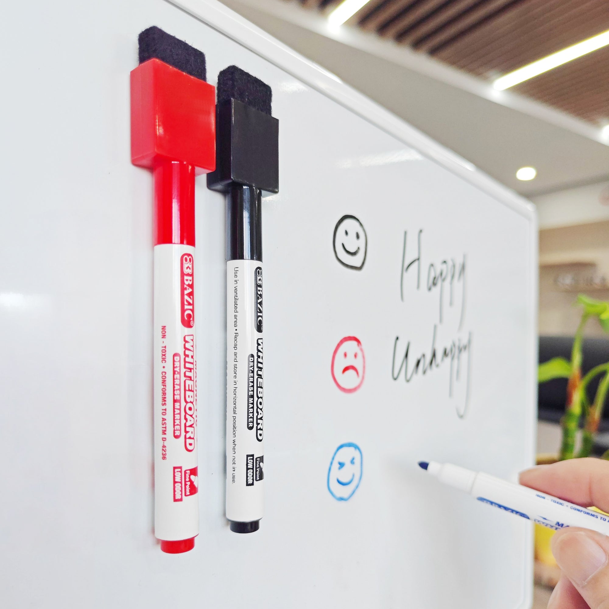 Assorted Colors Magnetic Dry-Erase Markers (3/Pack)