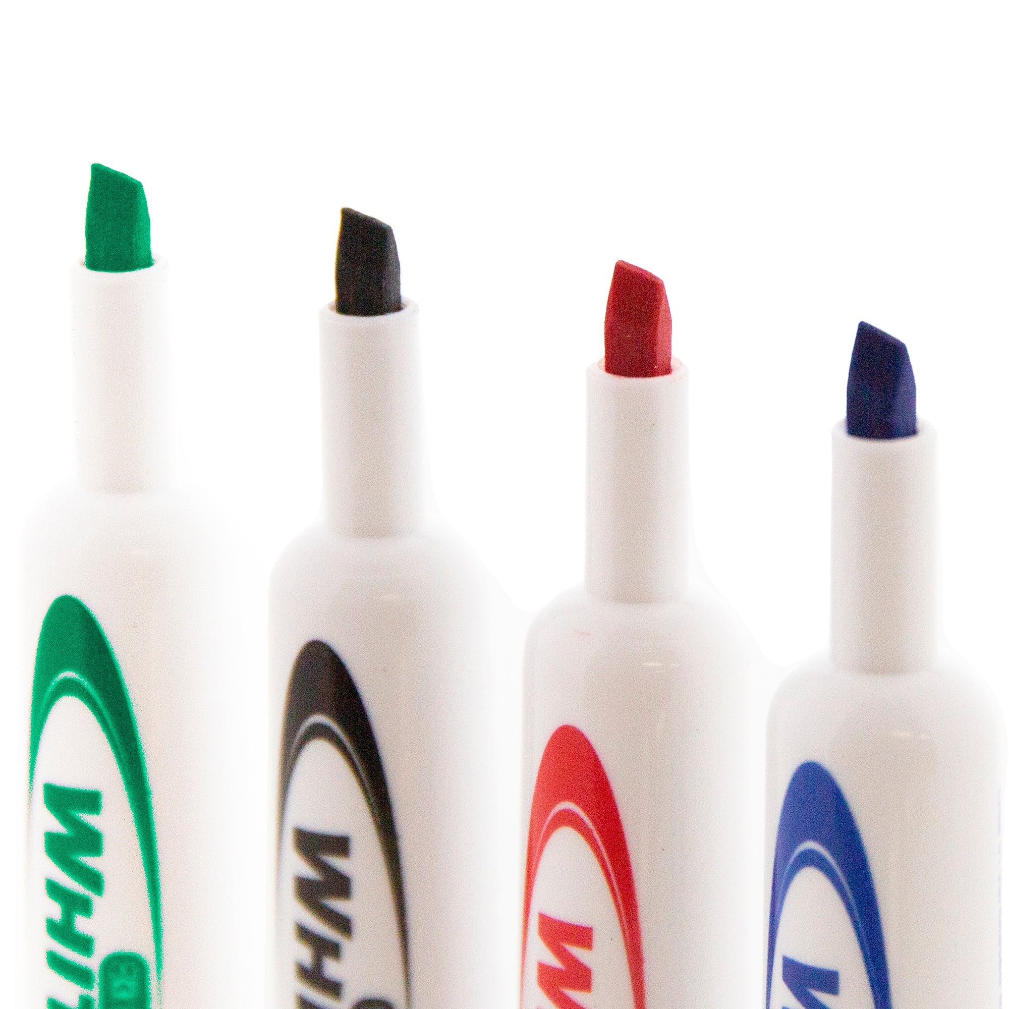 Assorted Dry Erase Markers, Chisel Tip, 4 Count