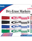 Assorted Colors Chisel Tip Dry-Erase Markers (4/Pack)