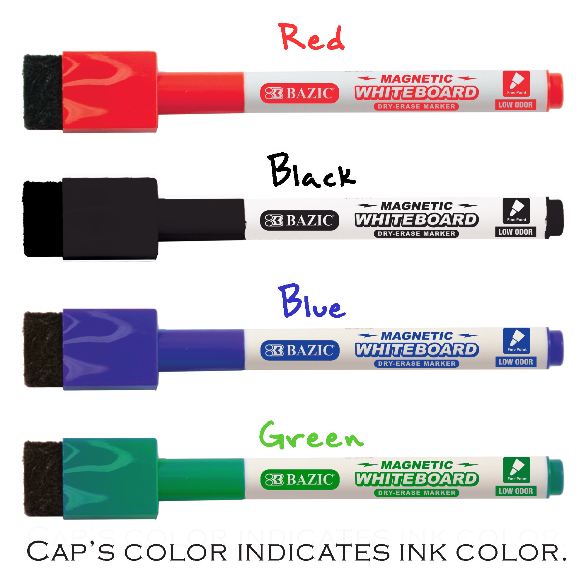 Assorted Colors Magnetic Dry-Erase Markers (6/Pack)
