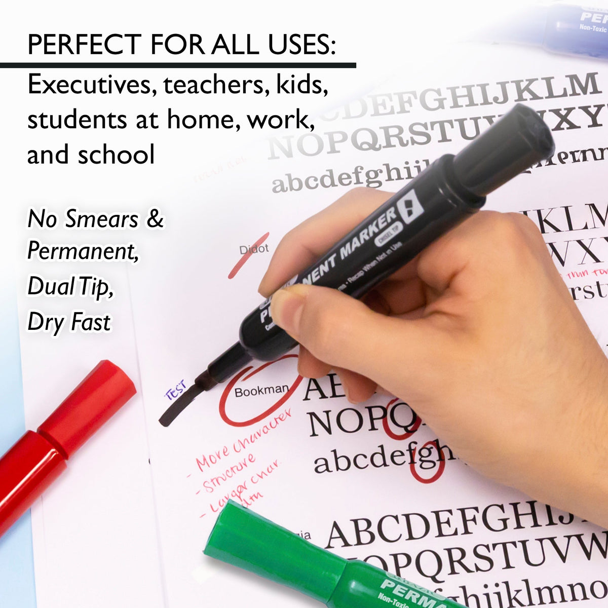 Assorted Desk Style Chisel Permanent Markers – BAZIC Store