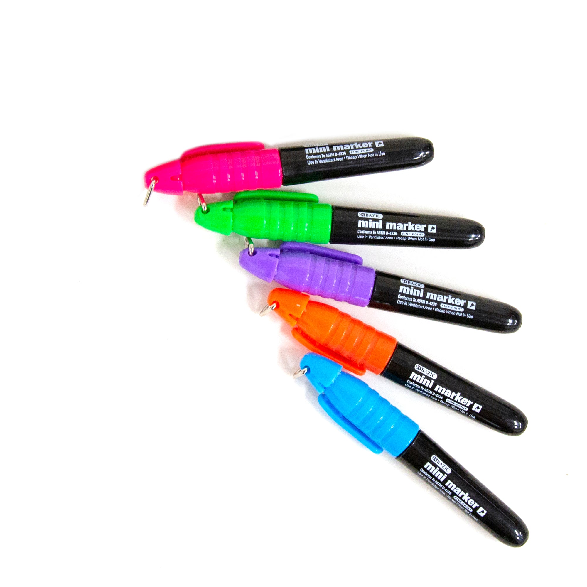 Mini Permanent Markers, Fine Point, 5 Count
