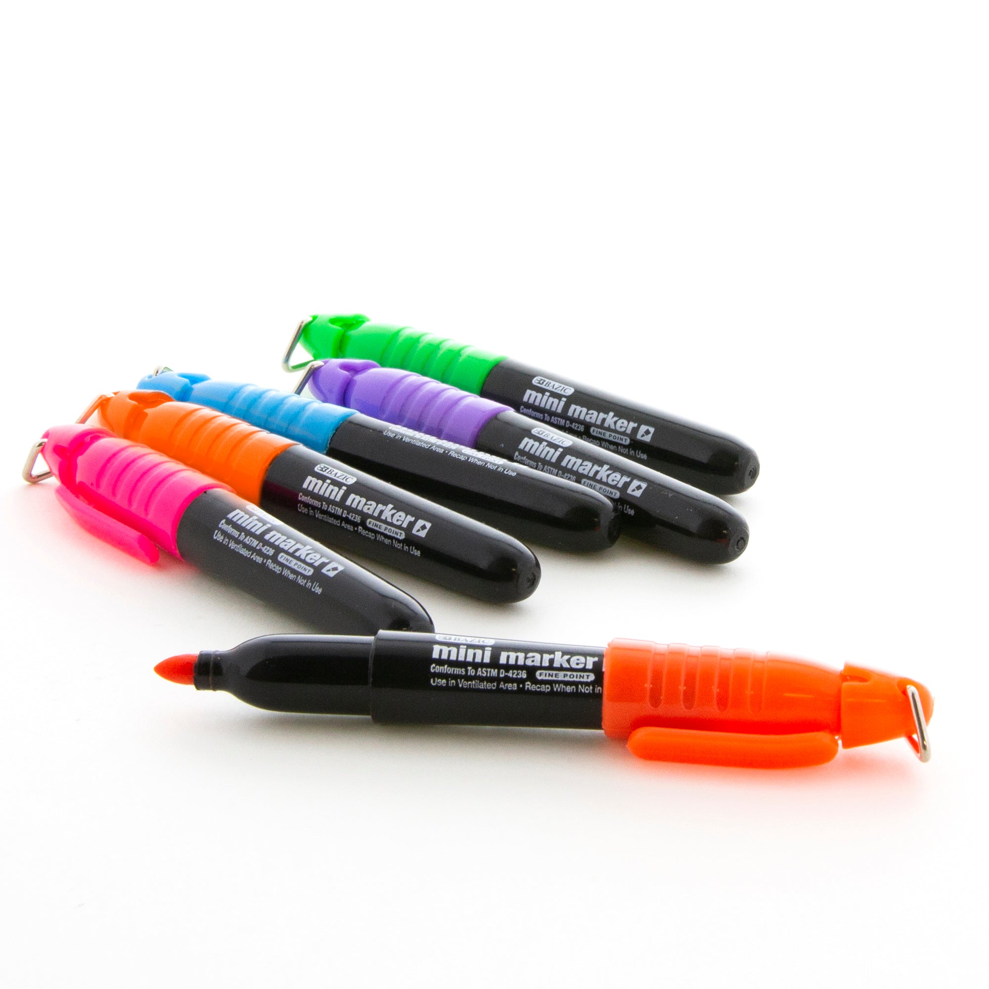 Mini Permanent Markers, Fine Point, 5 Count