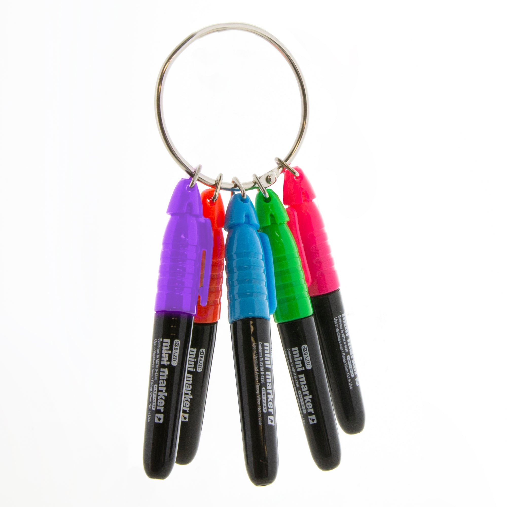 Mini Permanent Markers, Fine Point, 5 Count