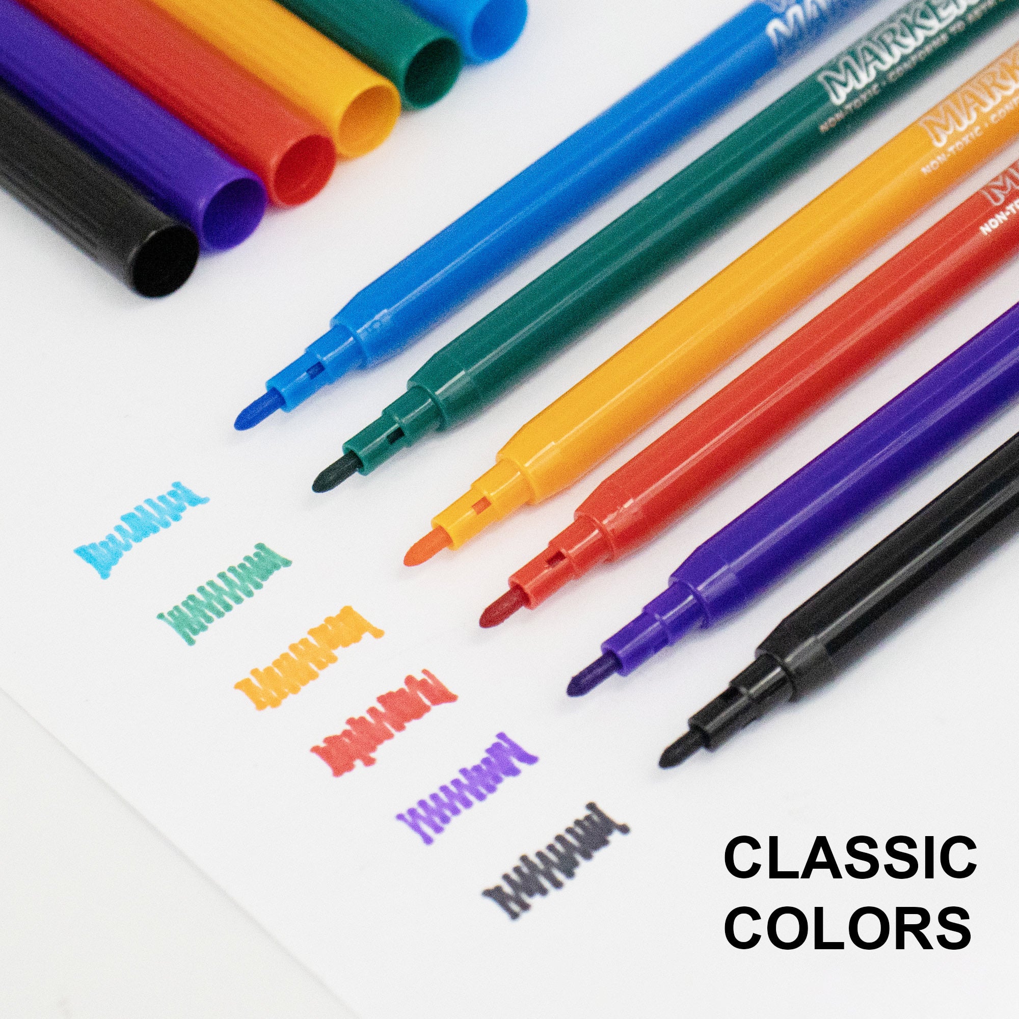 20 Colors Washable Markers, Fine Tip, for Kids School Art
