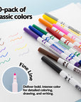 10 Colors Fine Line Super Washable Markers