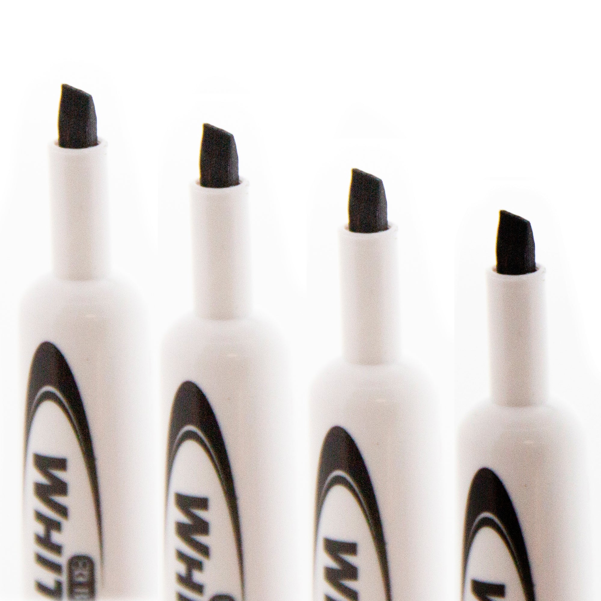 Dry Erase Markers, 12 Black Chisel Tip, Low Odor