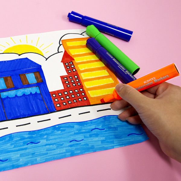 6 Colors Washable Scented Markers