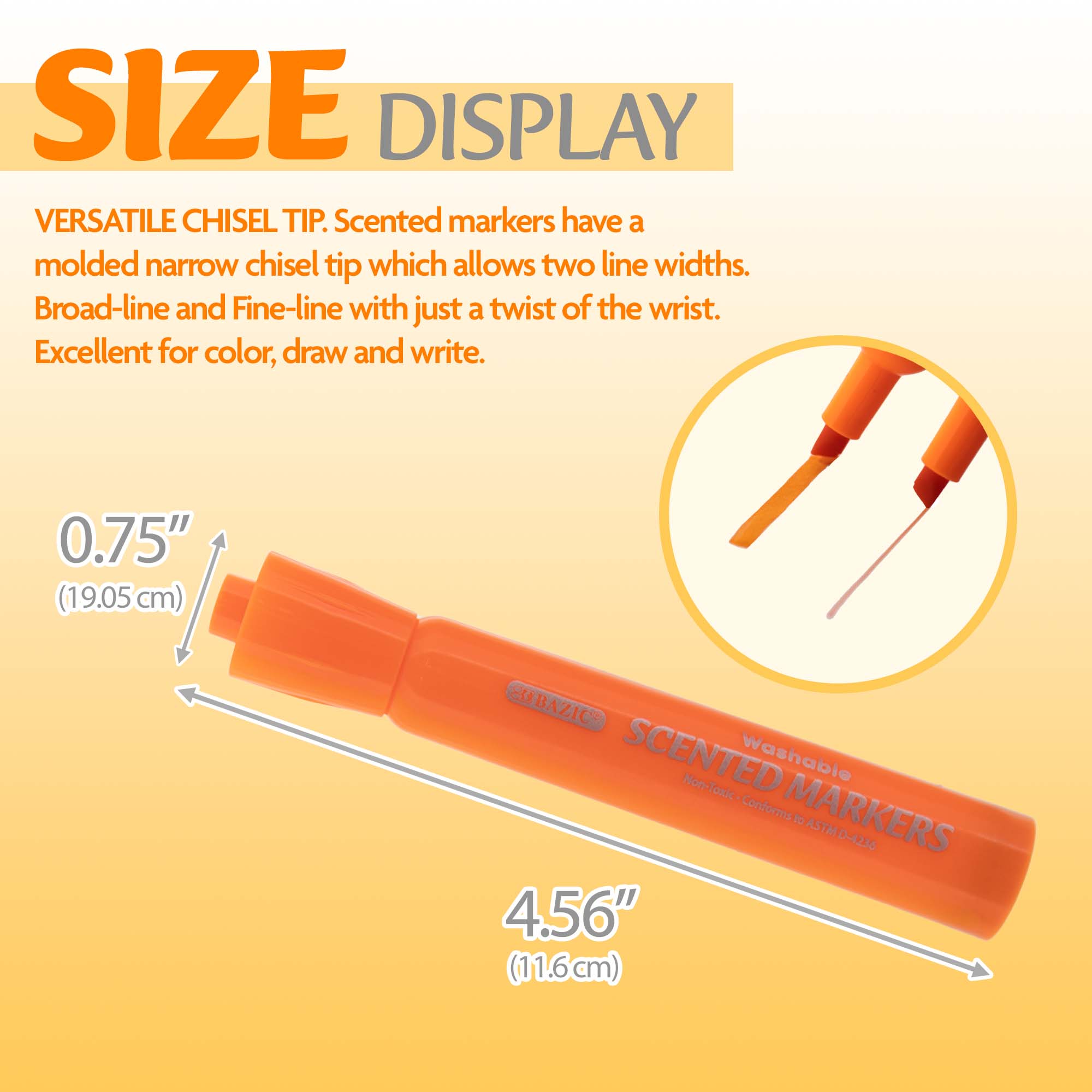 6 Colors Washable Scented Markers