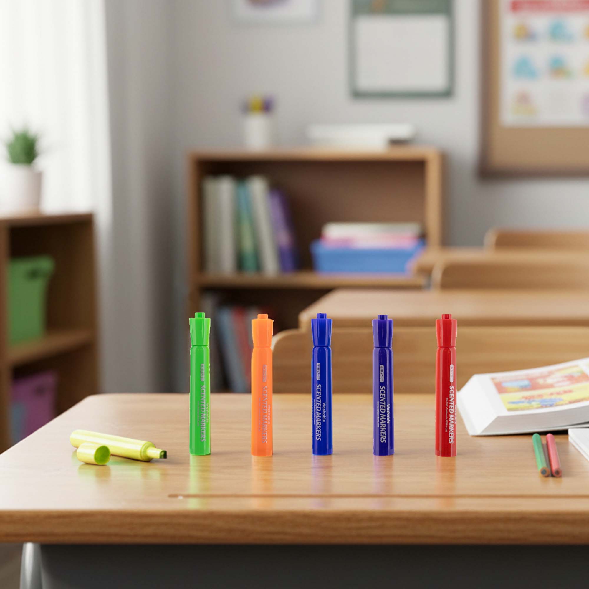 BAZIC 6 Colors Washable Scented Markers – BAZIC Store