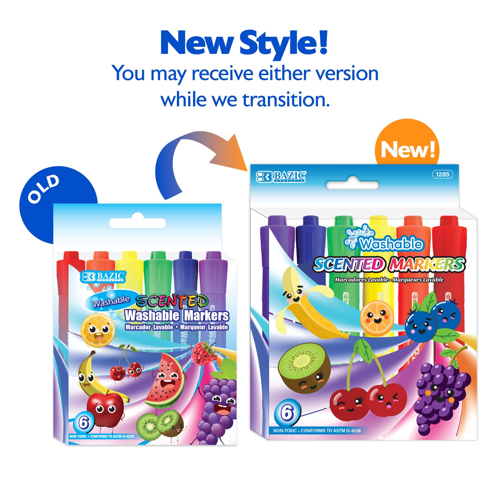 BAZIC 6 Colors Washable Scented Markers – BAZIC Store