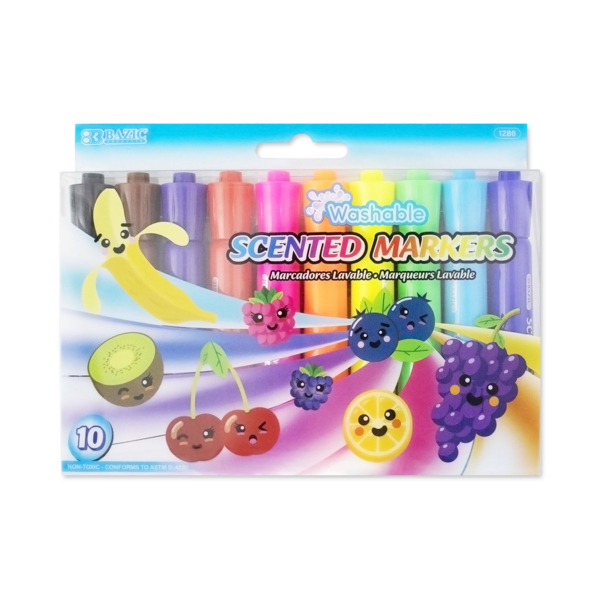 Washable Scented Markers, 10 Colors