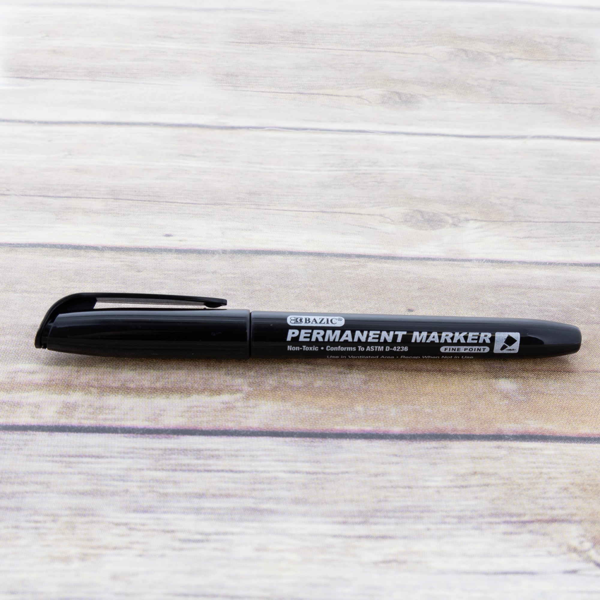 Permanent Markers, Fine Point Black, 8 Count
