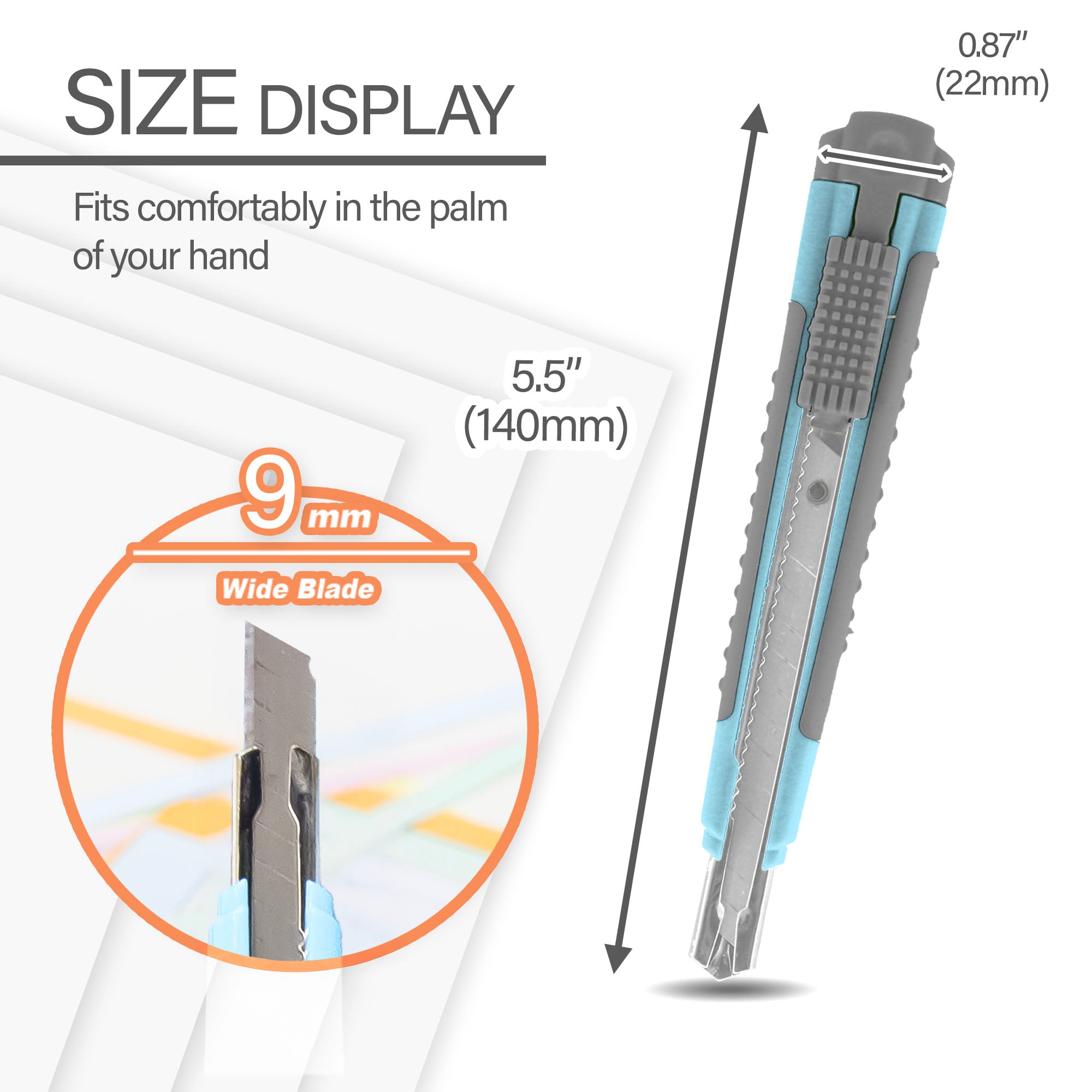 9 mm, Cushion Grip, Box Cutter Knife