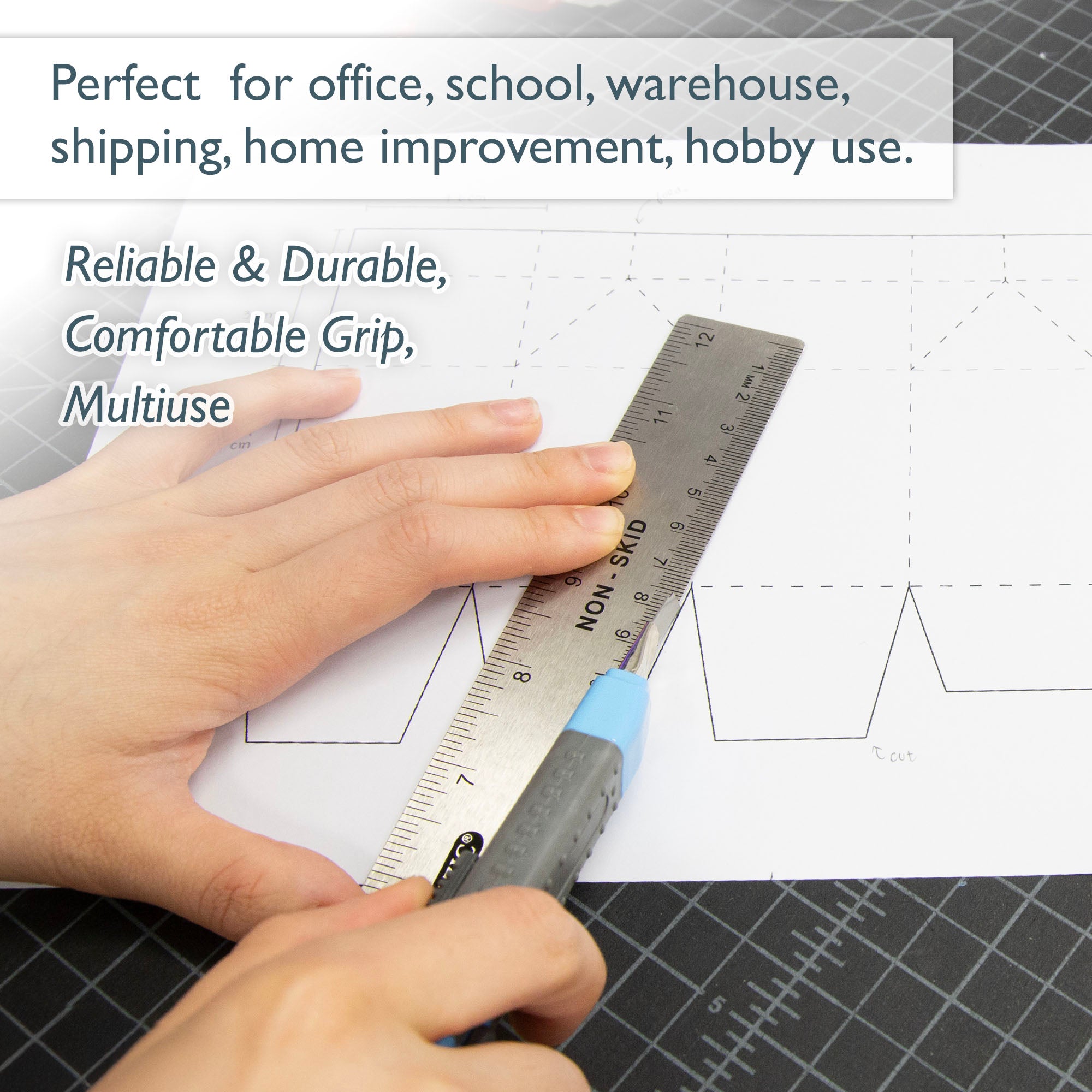 9 mm Snap-Off Utility Knife with Cushion Grip