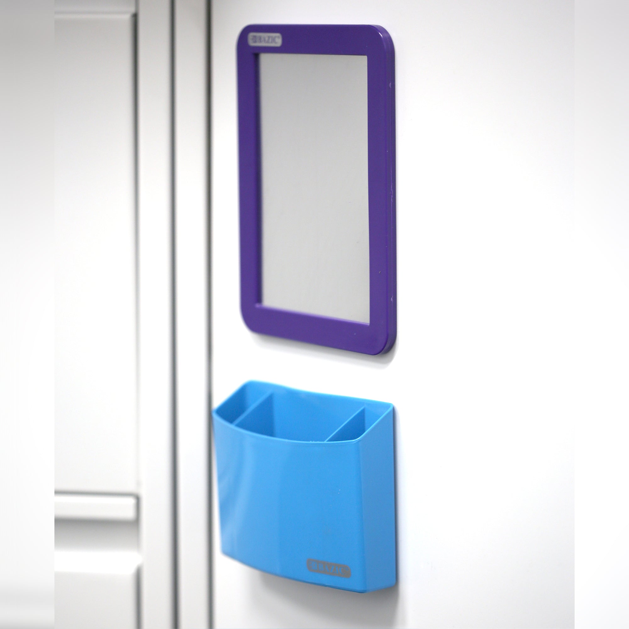 Magnetic Storage Box, 3 Compartments, Assorted Colors