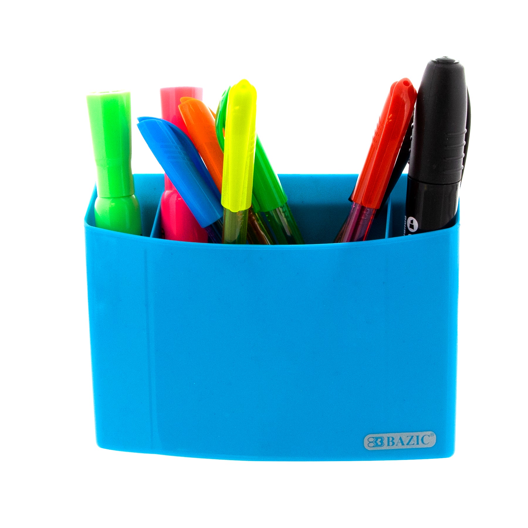 Magnetic Storage Box, 3 Compartments, Assorted Colors
