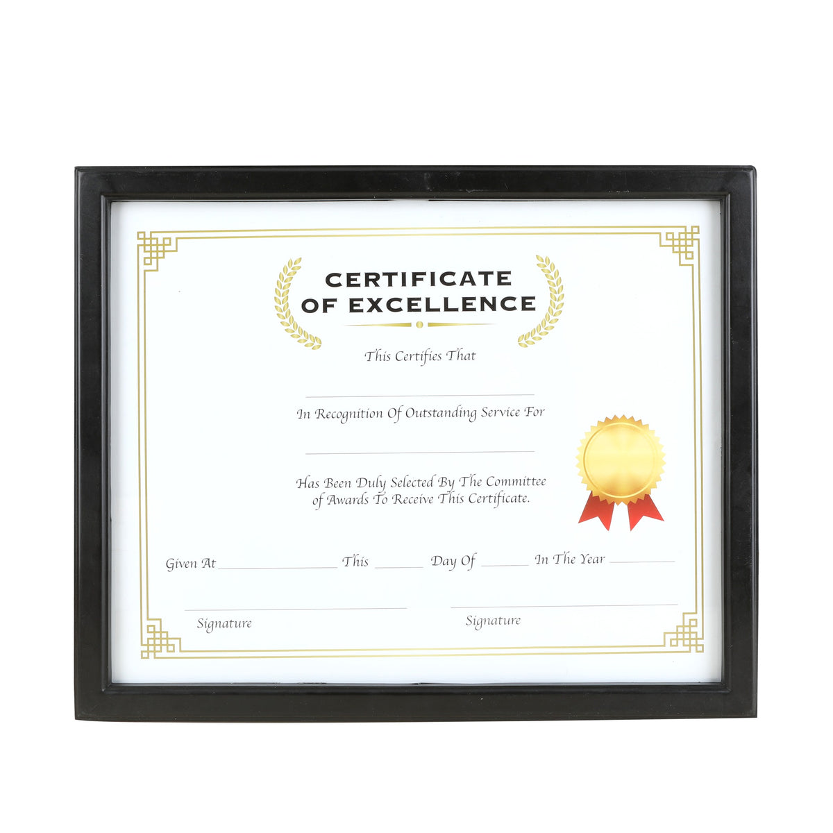 Certificate Frame with Glass Cover, 11 x 14 in, Black
