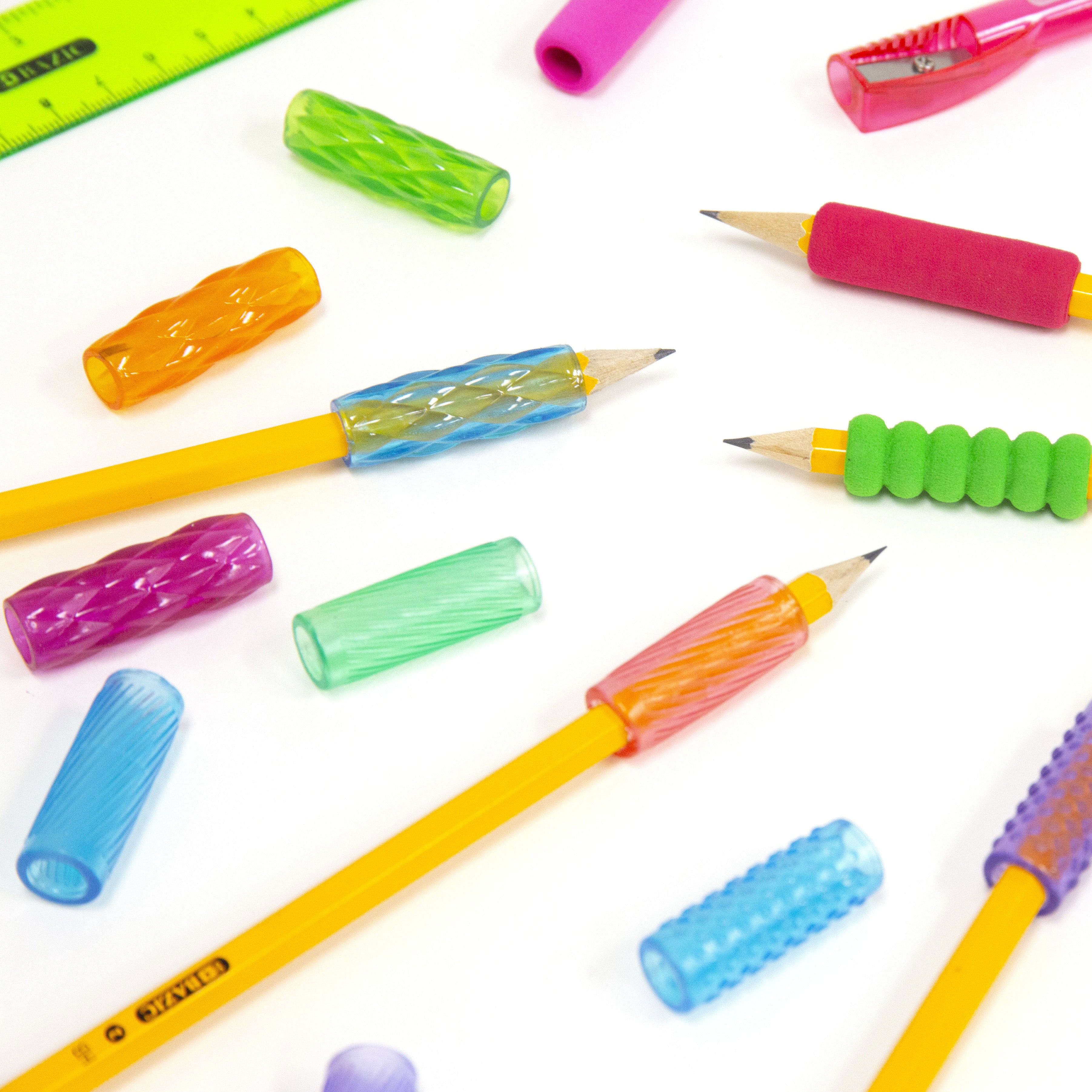 Pencil Grips, Assorted Colors, 8-Count