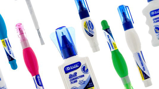 2-In-1 Correction Fluid, 0.74 fl oz, for School Office Edits