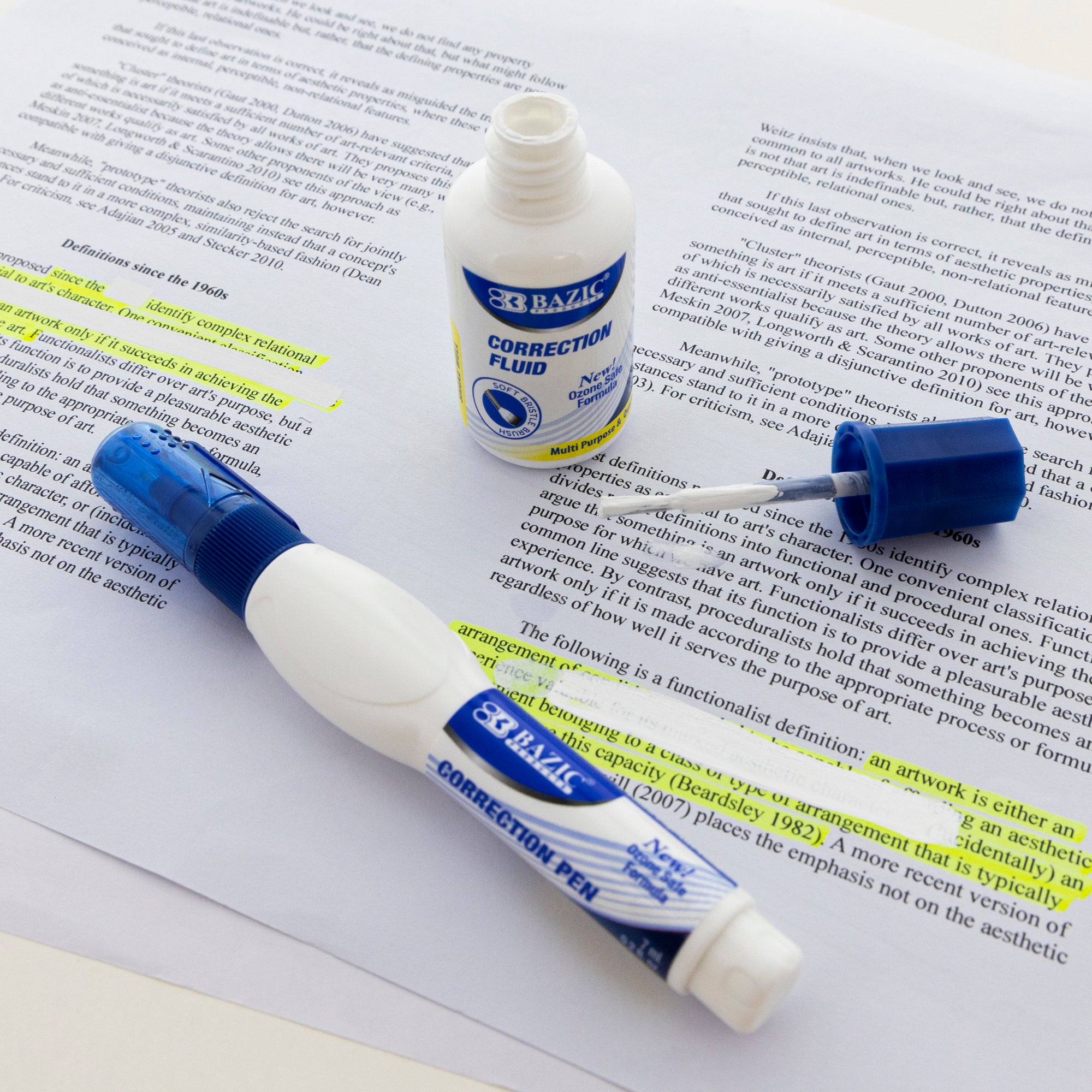 Correction Set, Pen and Fluid, 2 Count