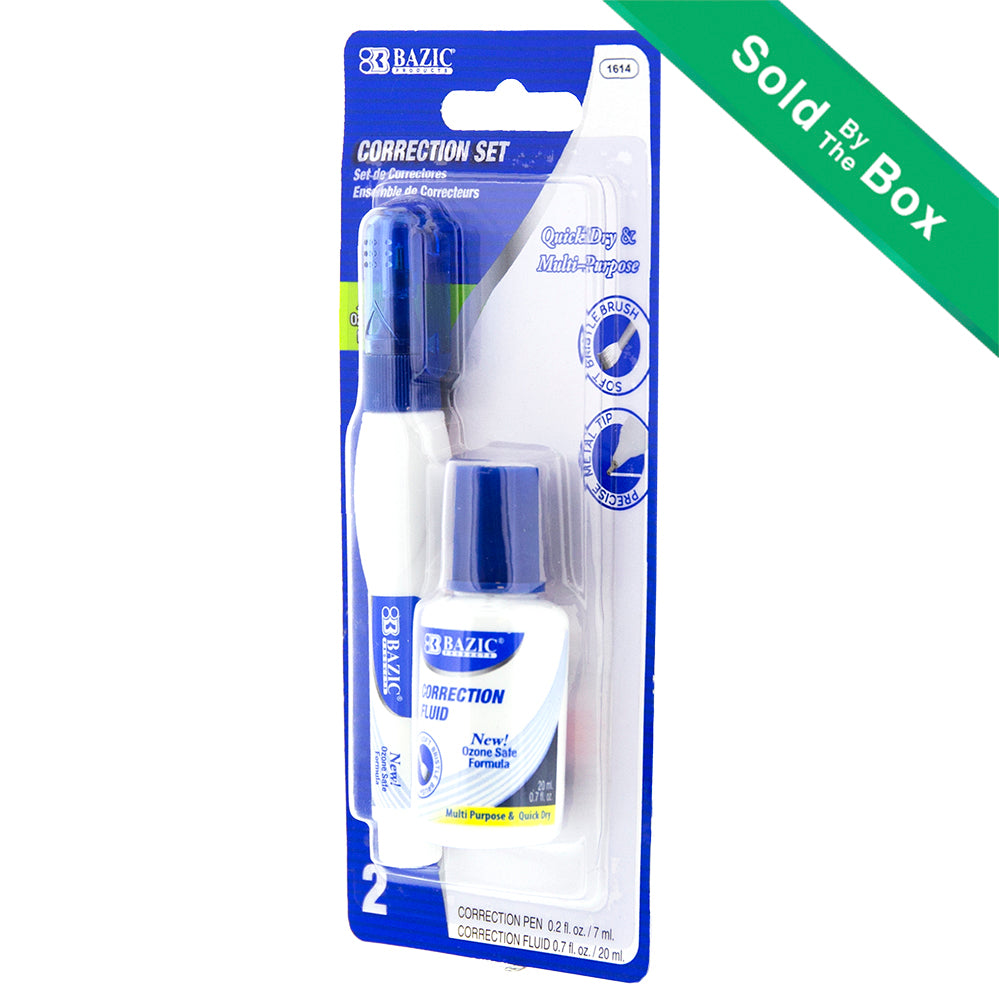 Correction Set, Pen and Fluid, 2 Count