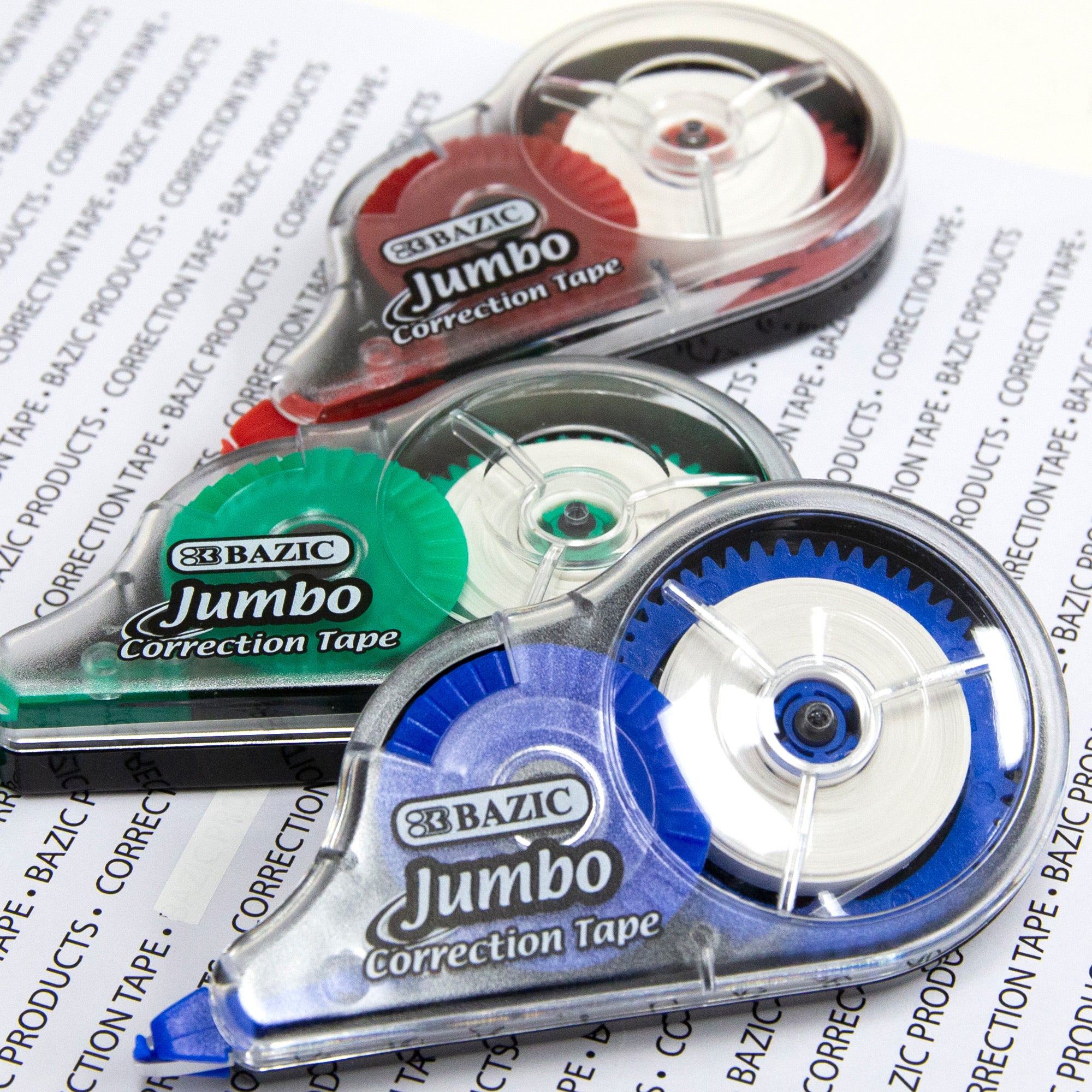 Jumbo Correction Tape, 5 mm x 394 in, Dry White Film