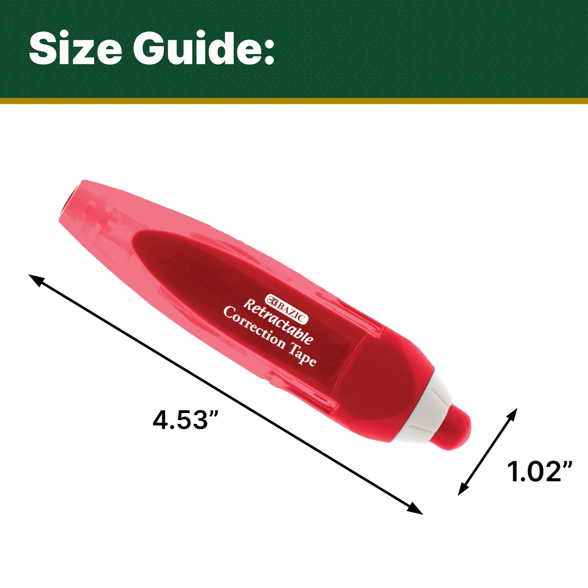 Retractable Correction Tape, 5mm x 236 in