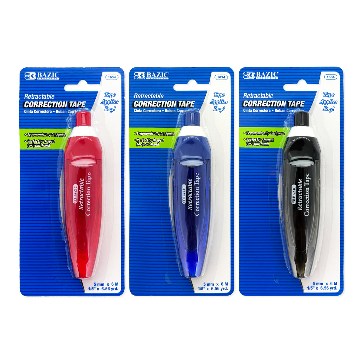 Retractable Correction Tape, 5mm x 236 in