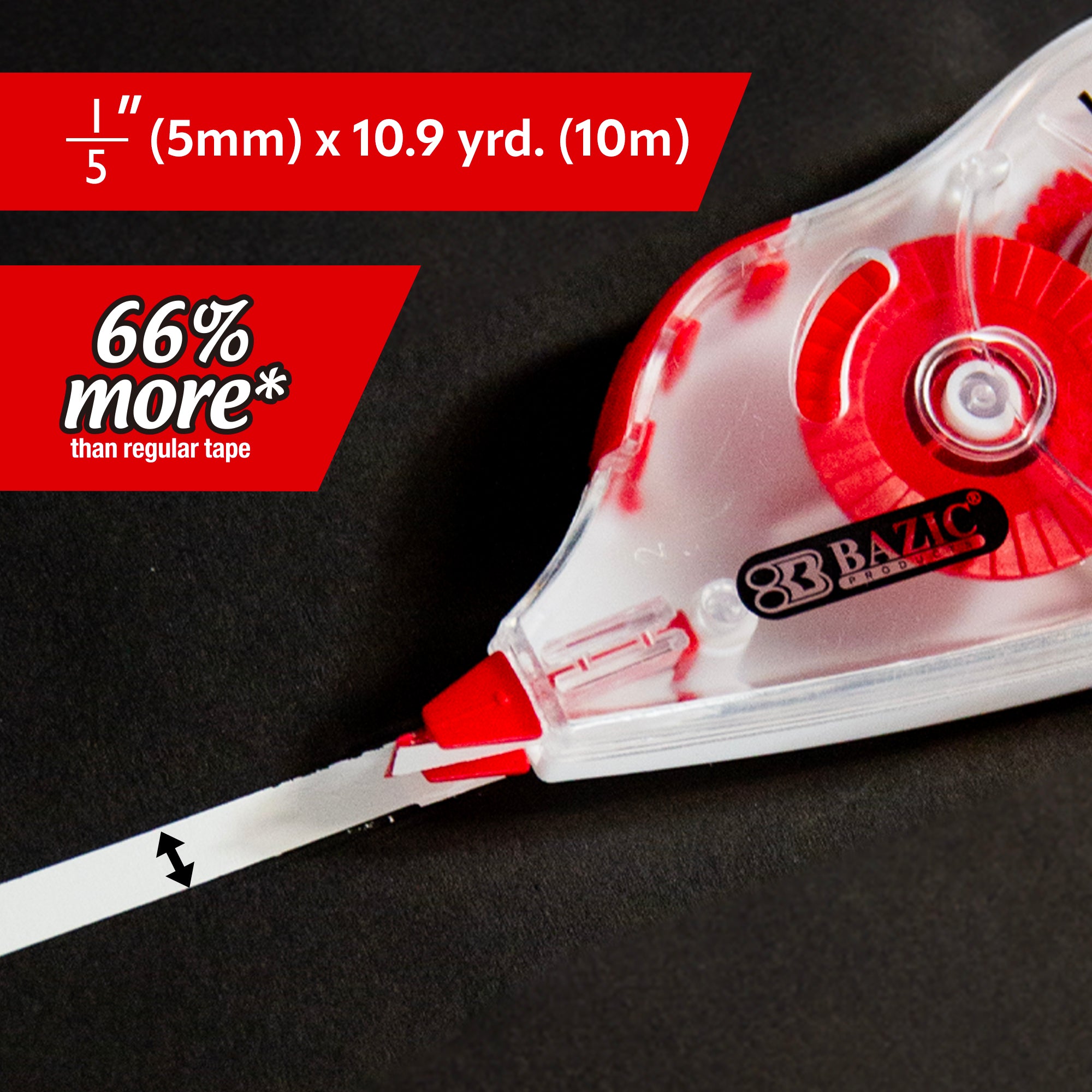 Jumbo Correction Tape, 5 mm x 394 in, 10 Count