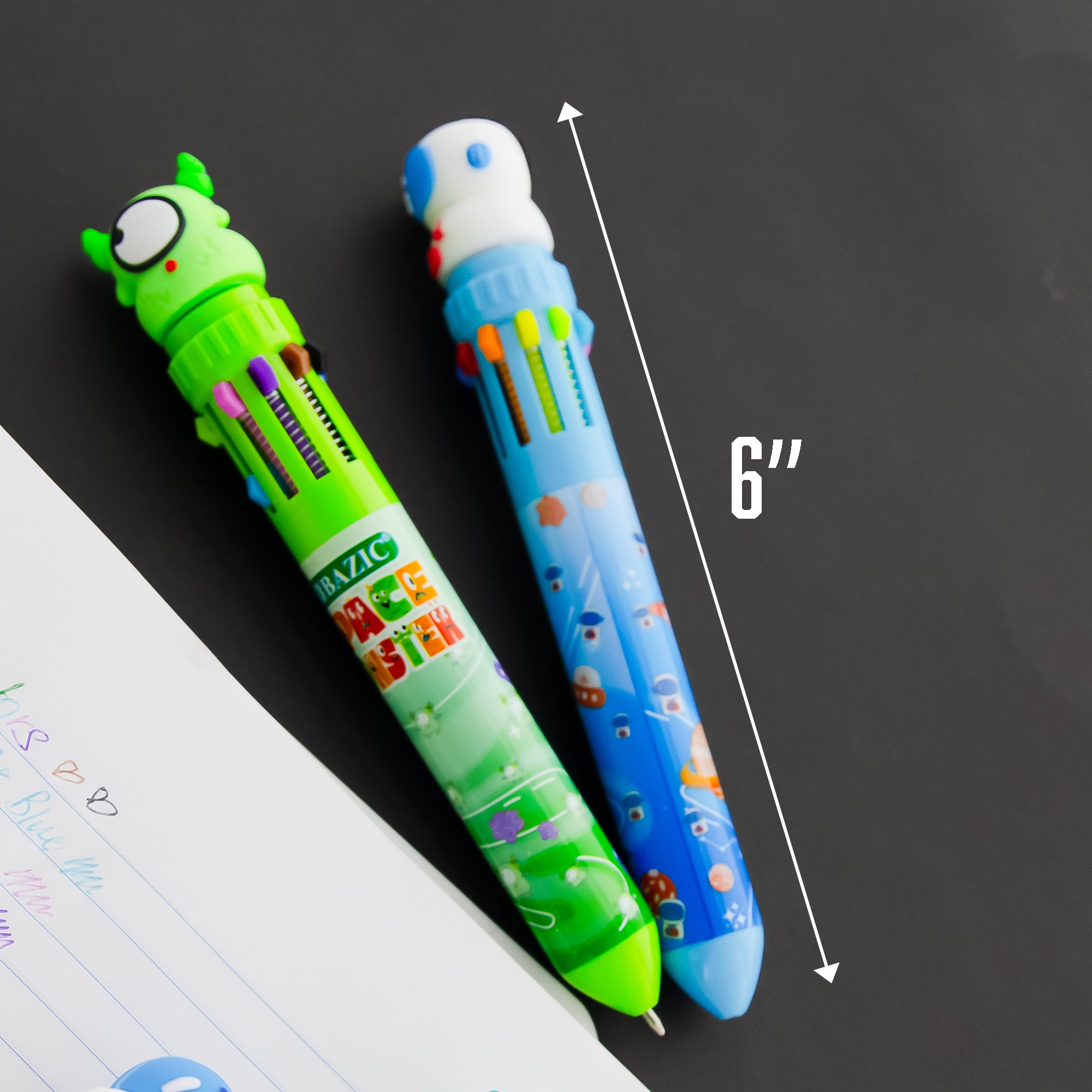 10-Color Retractable Ballpoint Pens, 1.0 mm Medium