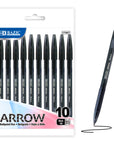 Arrow Black Stick Pen (10/Pack)