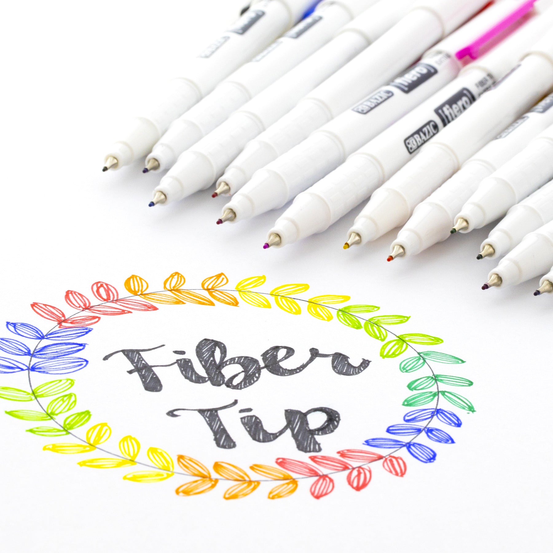 Fiero Red Fiber Tip Pens, Extra Fine, 4 Count