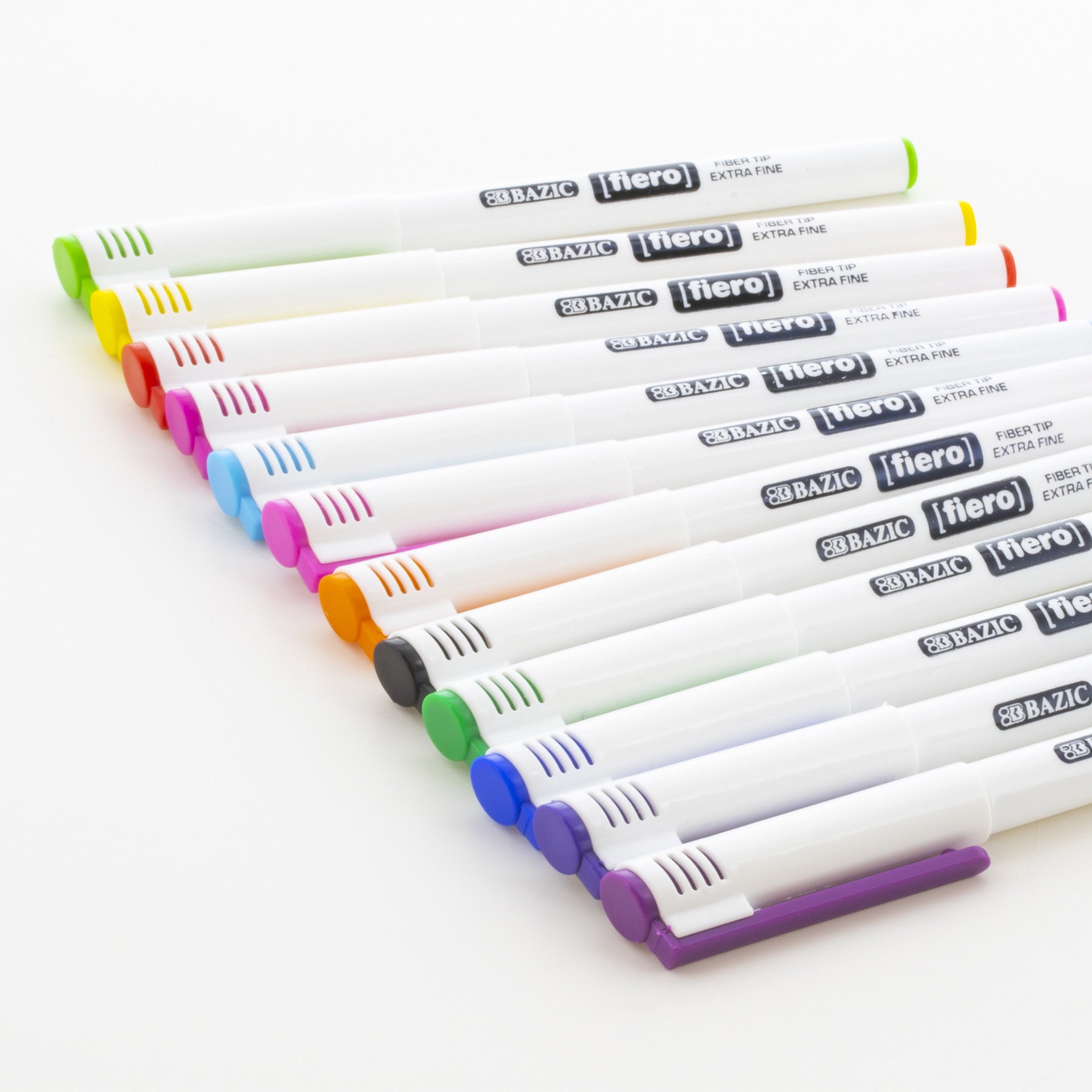 Fiero Red Fiber Tip Pens, Extra Fine, 4 Count