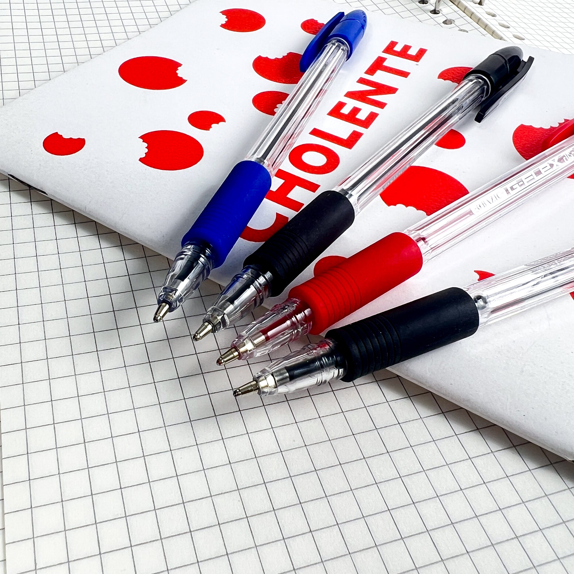 G-Flex Asst. Color FUSE Tech Ink Pen w/ Cushion Grip (4/Pack)