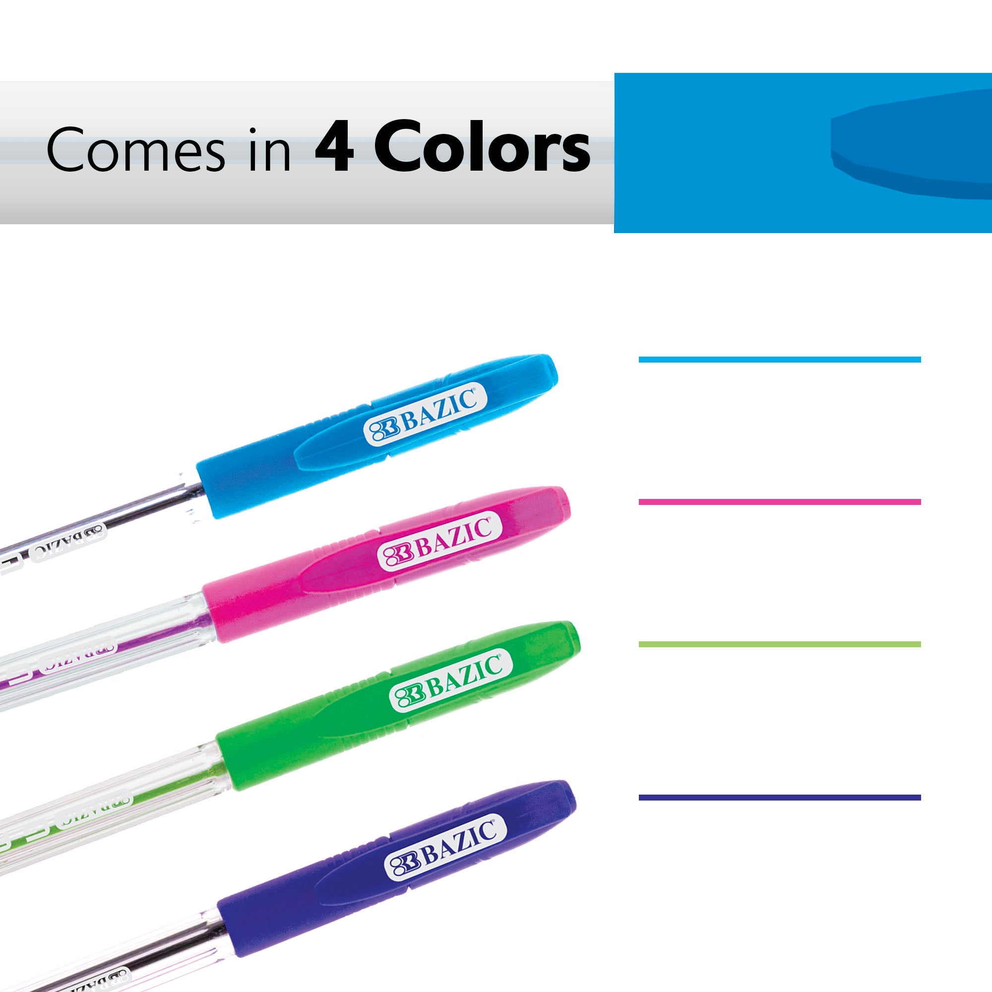 Gel Ink Pens, 4 Count, 1.0 mm Medium Point