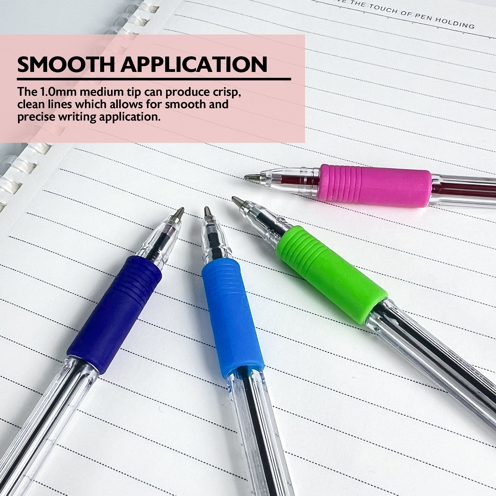 G-Flex 4-Color Ballpoint Pens, 1.0 mm Medium, Cushion Grip