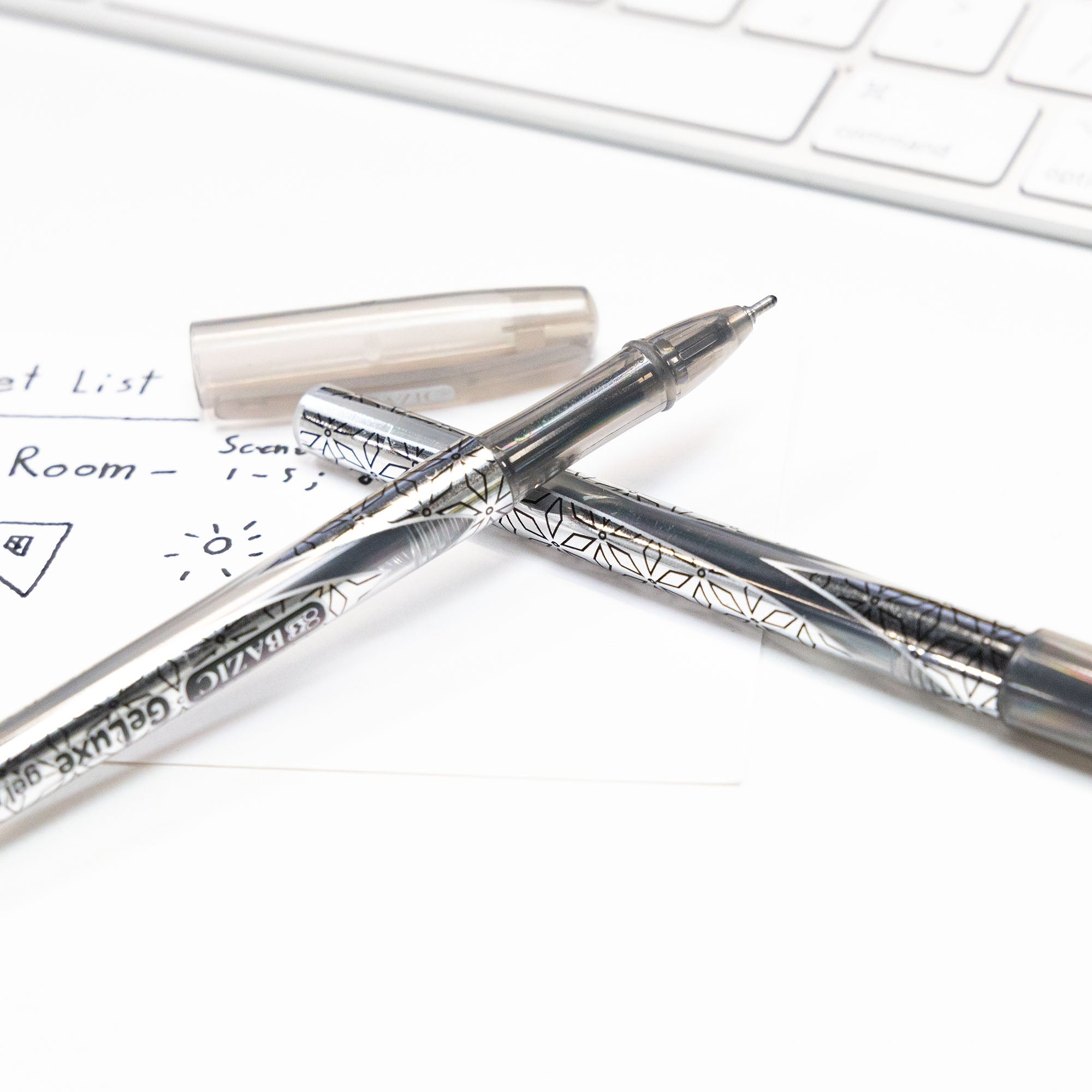 GeLuxe Black Rollerball Pens, 1.0 mm Medium, 6 Count