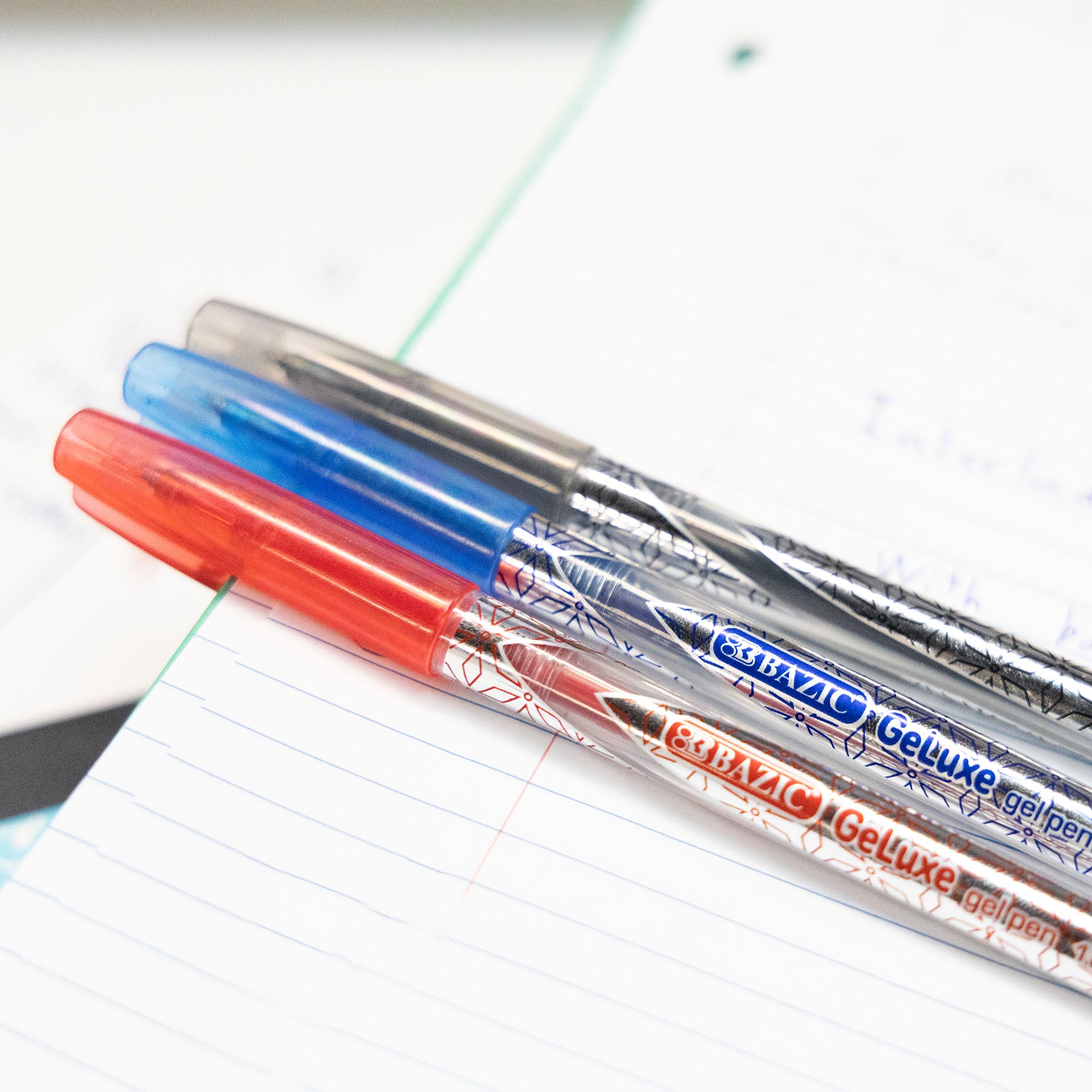GeLuxe Assorted Rollerball Pens, 1.0 mm Medium, 6 Count