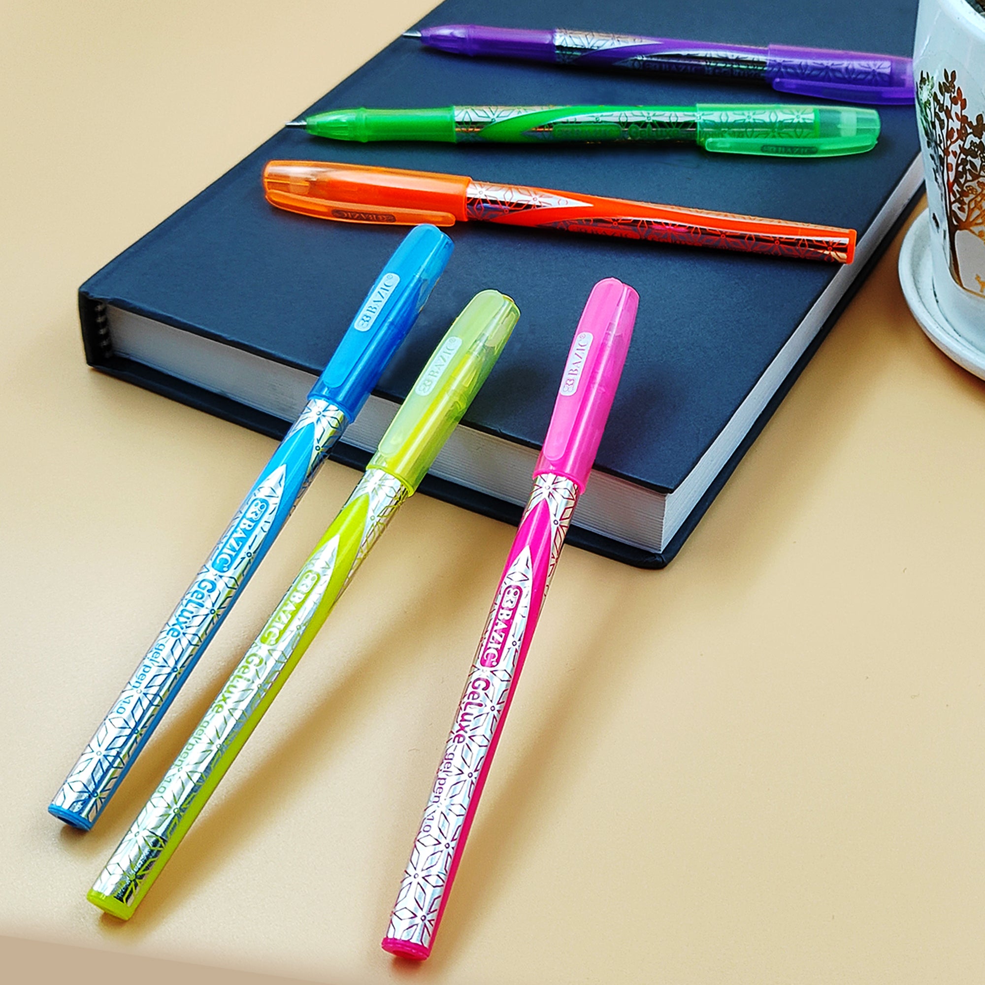 GeLuxe 6 Fluorescent Colors Gel Pens, 1.0 mm Medium