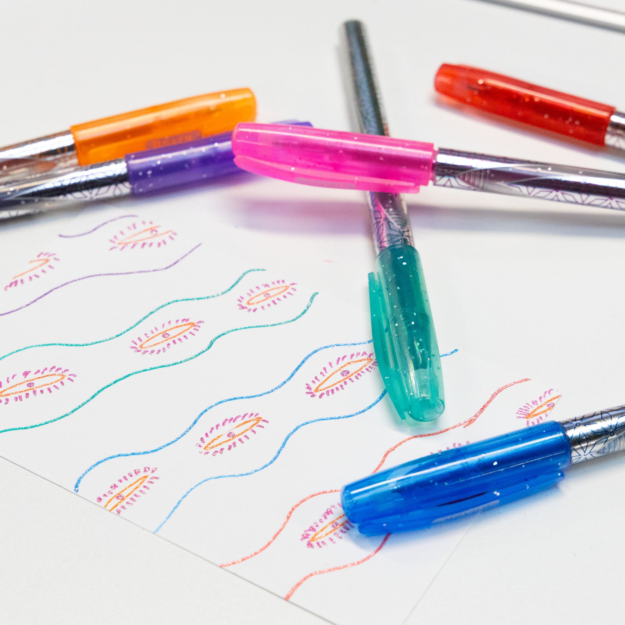GeLuxe 6 Glitter Colors Gel Pens, 1.0 mm Medium
