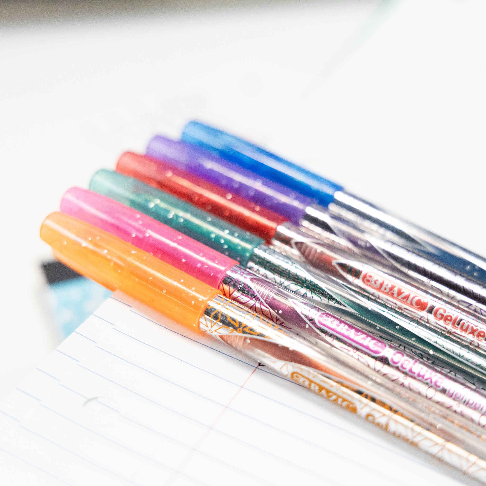 GeLuxe 6 Glitter Colors Gel Pens, 1.0 mm Medium