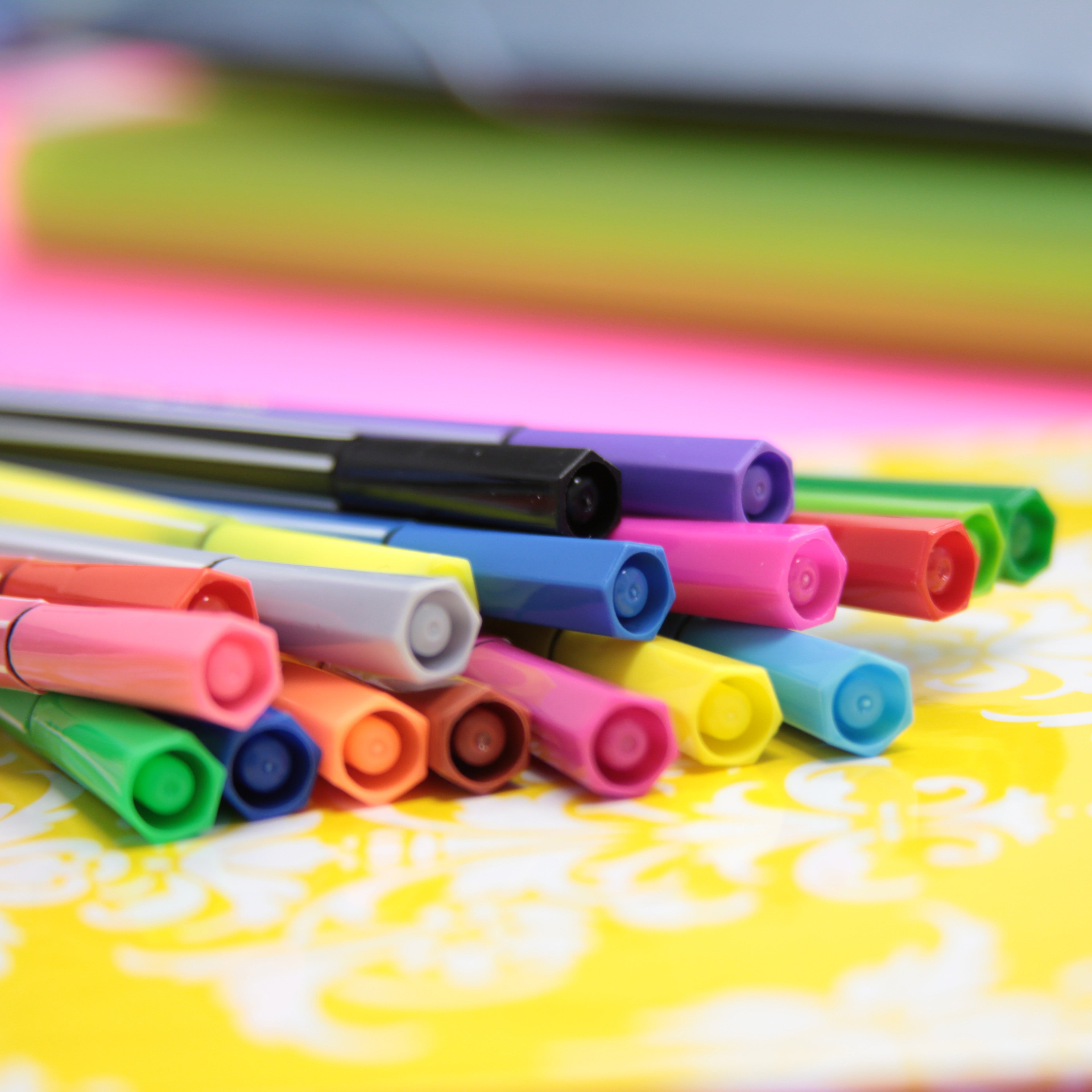Washable Fiber Tip Pens, 24 Count, Assorted Colors