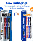 Taylor Assorted Color Rollerball Pen (3/Pack)