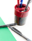 Reva Asst. Color Retractable Pen w/ Cushion Grip (8/Pack)