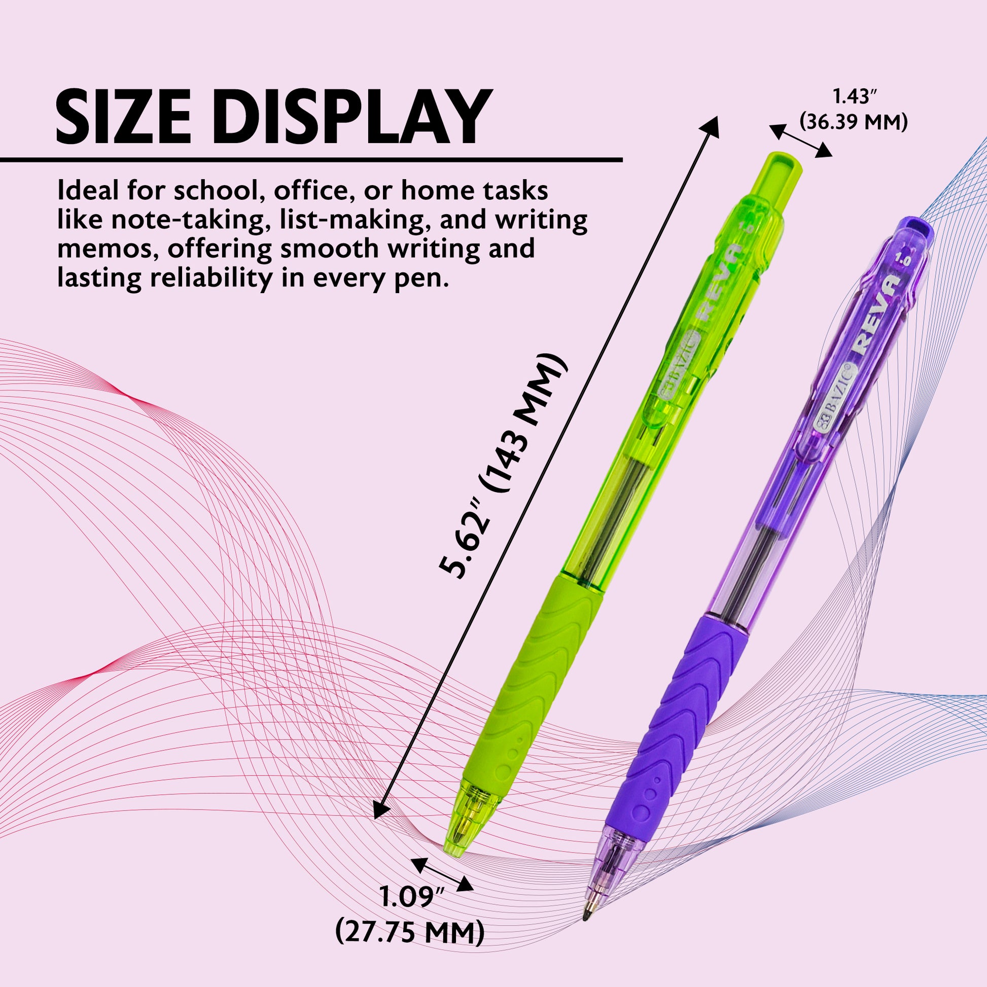Reva Dazzle Black Color Retractable Pen