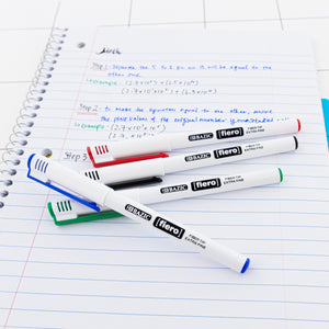 Fiero Assorted Color Fiber Tip Fineliner Pen (4/Pack)
