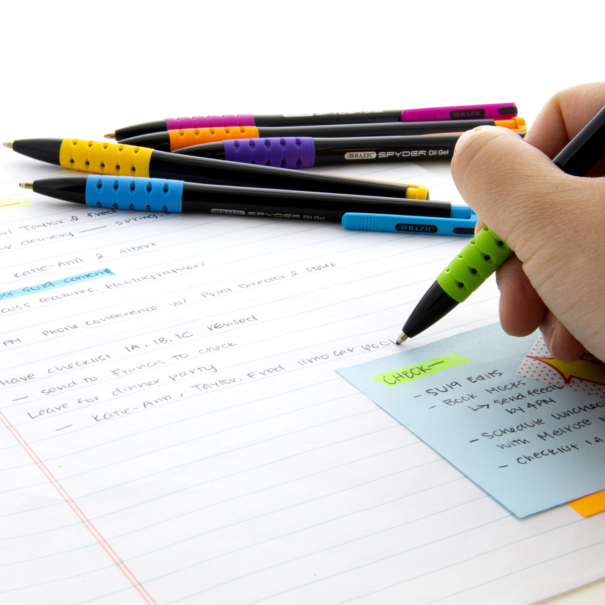 Spyder Retractable FUSE Tech Pens, Grip, Black Ink