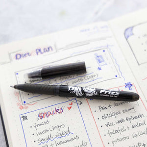Frizz Black Erasable Gel Pen with Grip