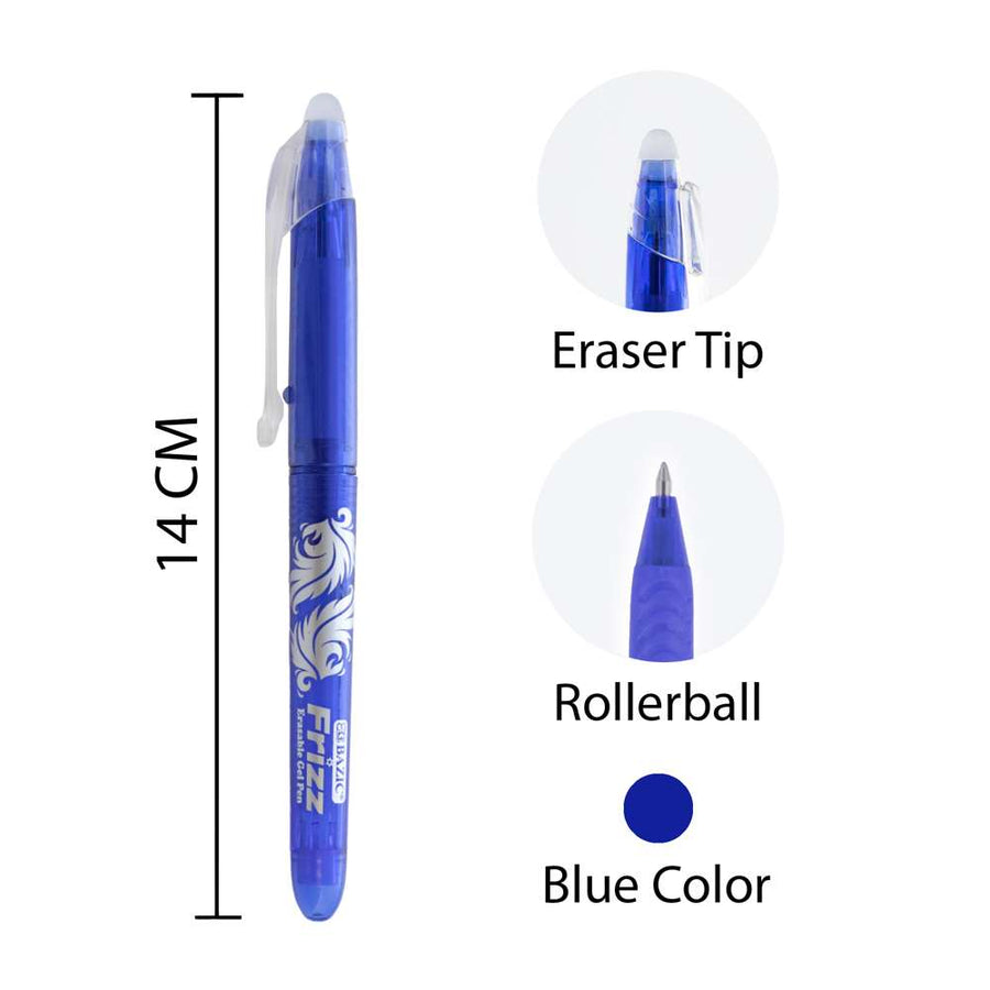 Frizz Blue Erasable Gel Pen with Grip